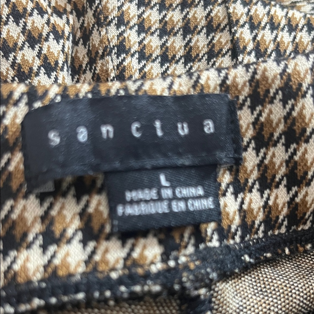 Sanctuary Black and Brown Houndstooth Apparel